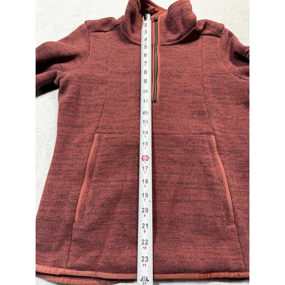 Kuhl Spekter 1/4 Zip Pullover Fleece Brick Red Heather SZ M Womens Outdoor Layer - Picture 4 of 12